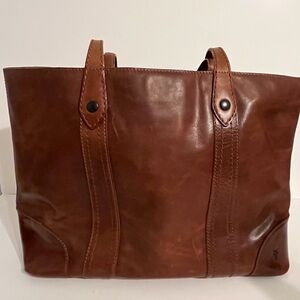 Frye Leather Melissa Shopper Tote Cognac Bag